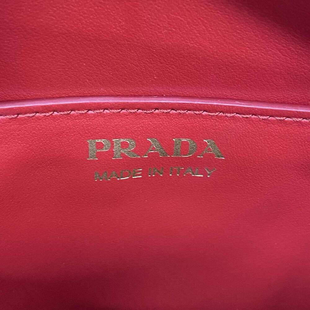 PRADA Red Leather Shoulder Bag - Picture 5 of 9
